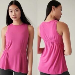 Athleta Air Out Cinch Tank Hot Pink Size XSmall